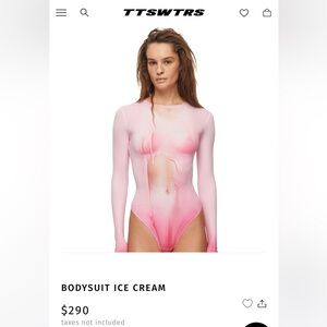 NWOT TTSWTRS pink body suit